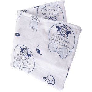 Little Hometown Southern Gentleman Baby Muslin Swaddle Blanket